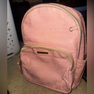 Juicy Couture Embossed Pink Backpack